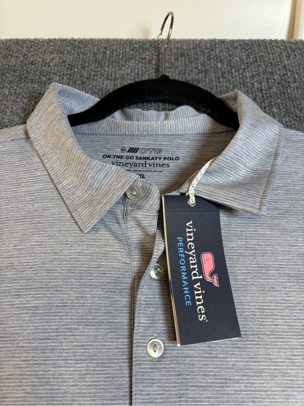 Vineyard Vines Jim Nantz Sankaty Polo XXL Stripe Hammerhead NWT Golf